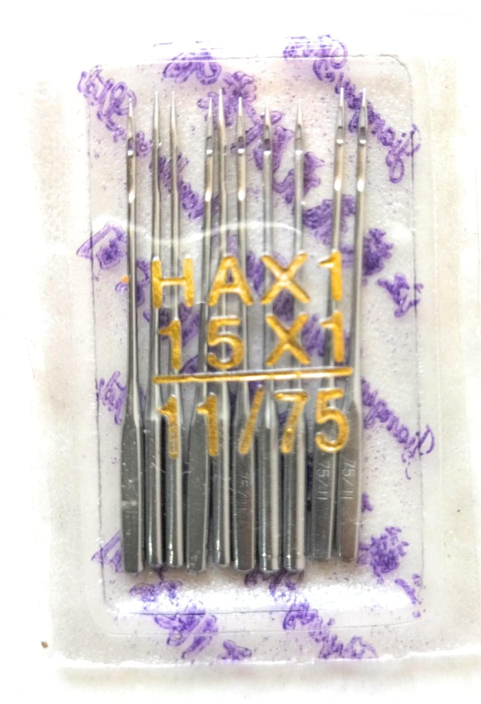 Hookcart 10 Piece Sewing Machine Needles (Size 11 | HAx1-11/75) Needle Type :One Side Flat for All Domestic Sewing Machines