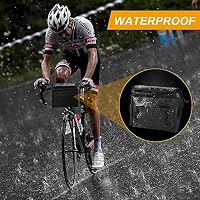 flintronic Fahrradkorb vorne Tasche, Wasserdichter Fahrradkorb Tasche mit ouchscreen Vorne Fahrradtasche und Abnehmbarem Schultergurt für alle Handy – Ansicht 7
