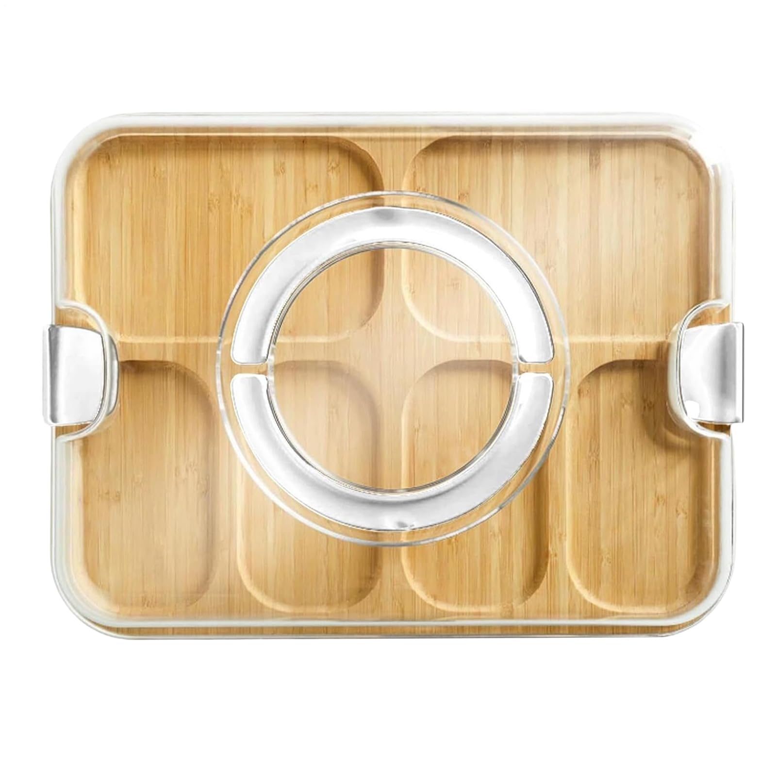 Tablas de Cortar para Cocina, Tablas De Madera Para Cocina, Contenedor De Almacenamiento Bandeja De Servir Con Tapa Para Charcutería Queso Camping Hogar Fiesta Al Aire Libre