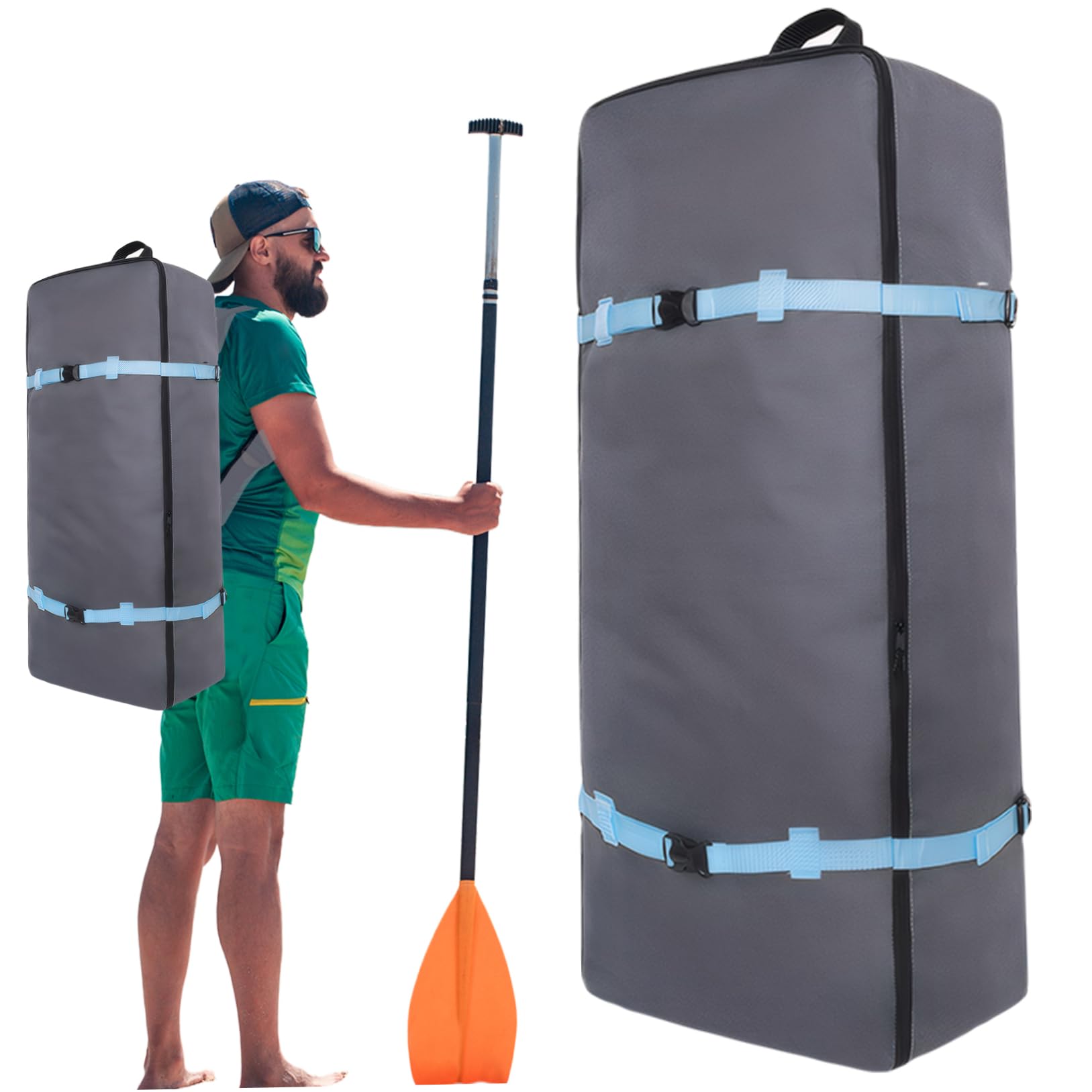 Paddelbrettbeutel, Oxford -Stoffpaddel -Board -Rucksack mit Griff & Schnalle -Gurt, wasserdicht