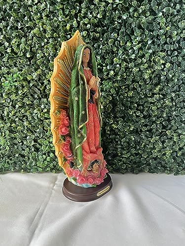 Virgen de Guadalupe de resina 12 pulgadas miniatura 3