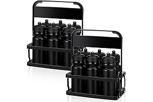 Yaomiao 20oz 6 Pack Water Bottles Set with Sports Water Bottle Carrier