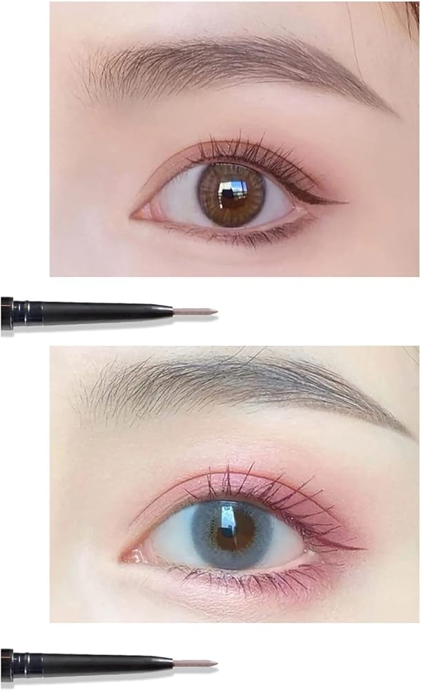 Amazon.co.jp: アイブロウペンシル 極細 落ちない 黒 茶色 超細芯