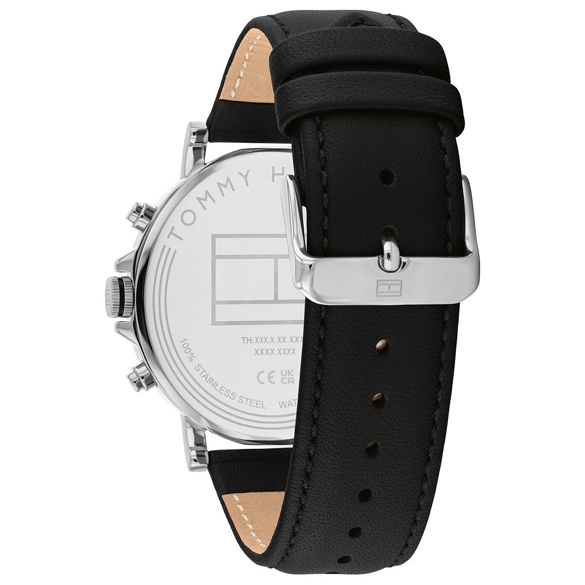 Tommy Hilfiger Reloj DE Piel Negro DIAL Gris Oscuro para Hombre - 1710586, Gris Oscuro, Correa