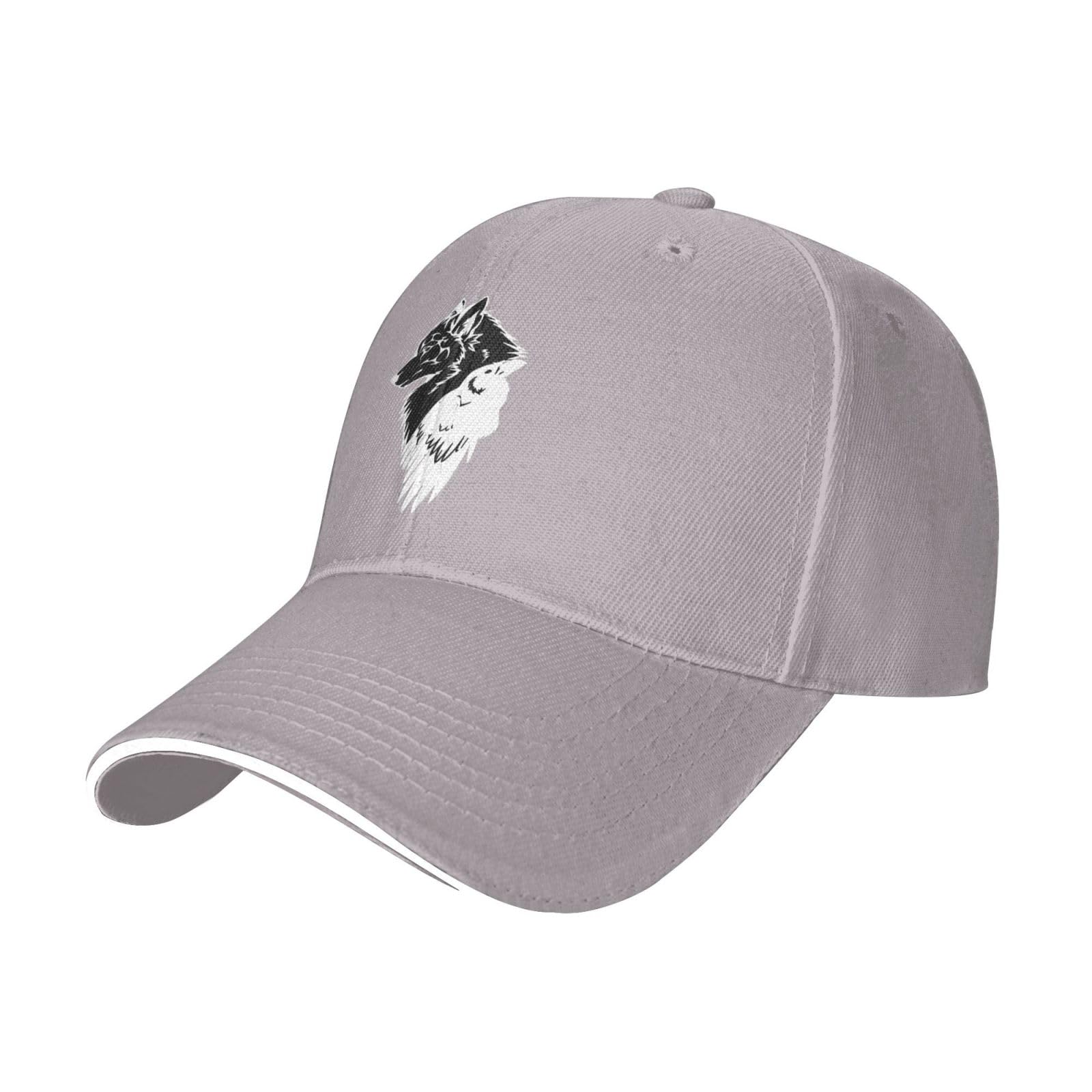 Viking Norse Wolf Raven Rune Baseball Cap Men Women - Classic Dad Hat Adjustable Plain Hat