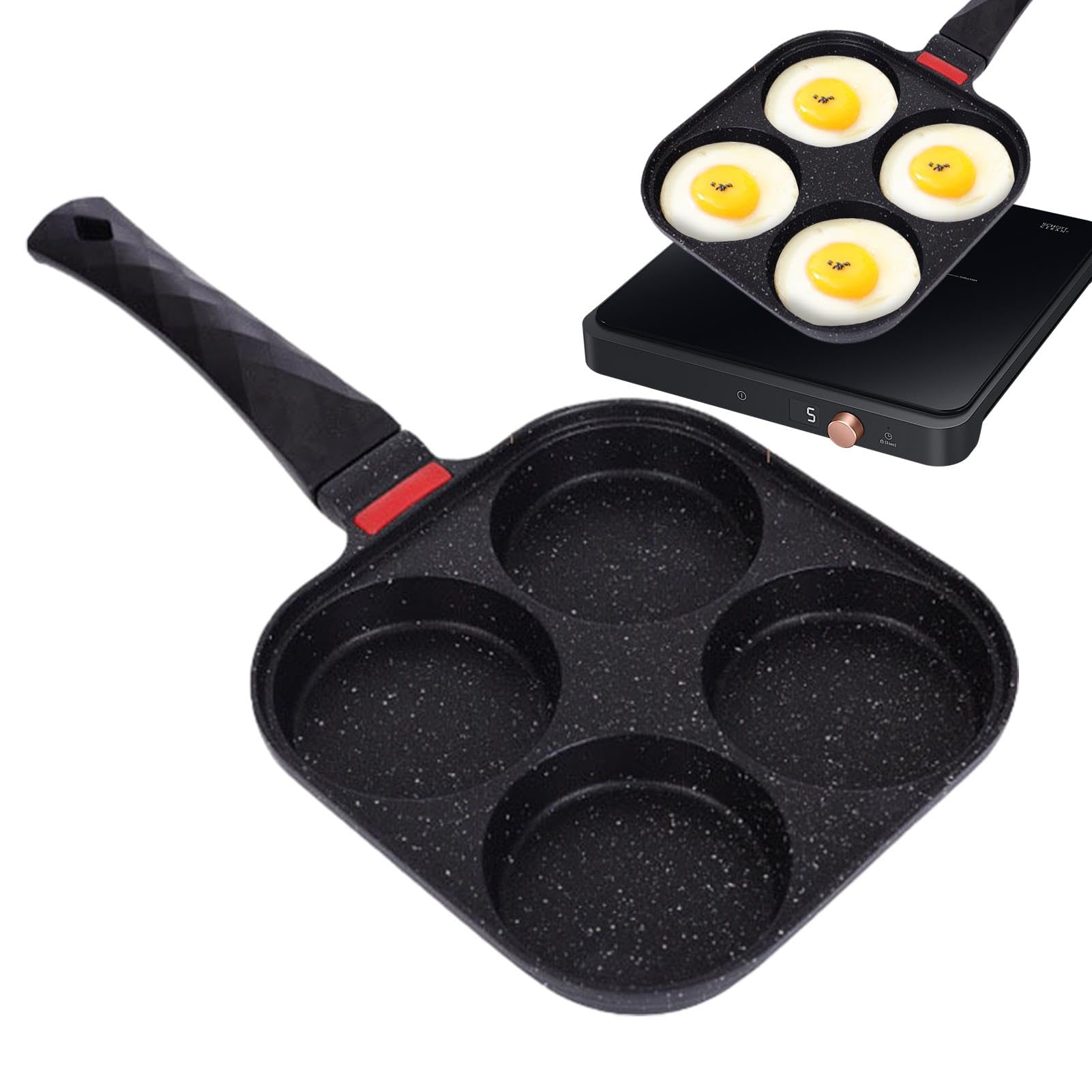 Amazon.co.jp: 目玉焼き器 目玉焼きフライパン 4カップ小型