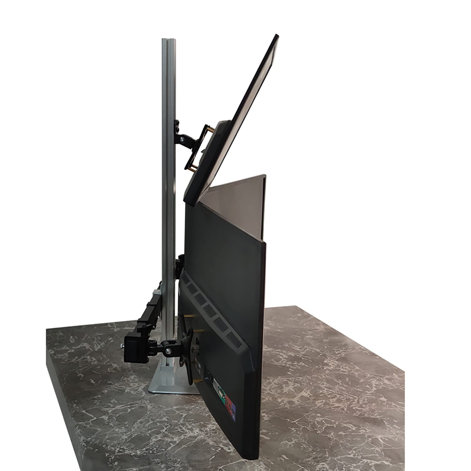 Soporte para Tres Monitores De 14 A 32 Pulgadas, Soporte De Escritorio Elevable con Base Metálica, Diseño De 75 X 75 Y 100 X 100 Mm.