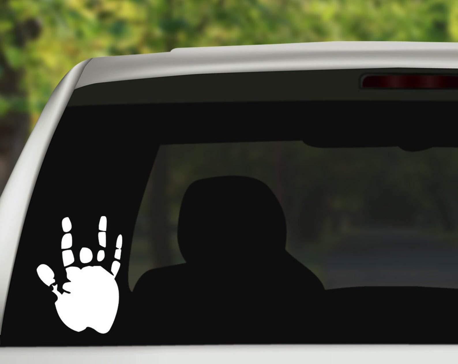 ISEE 360® Jerry Garcia Hand Grateful Dead Car Stickers Exterior Decorative Stylish Sporty Vinyl Decal Sticker for Sides Hoods Bumper Bonnet Rear & Front Shield