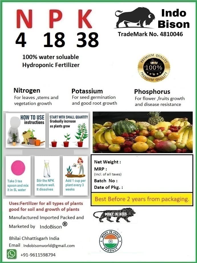 IndobBison's NPK 4 18 38 All Purpose PINK Fertilizer (5000)