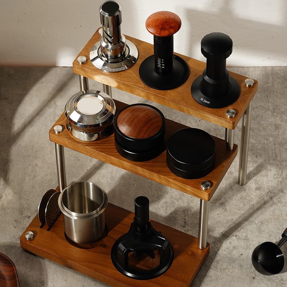 Espresso-Tamperstation, multifunktionaler 3-stufiger Aufbewahrungsständer für Kaffeezubehör, Billy