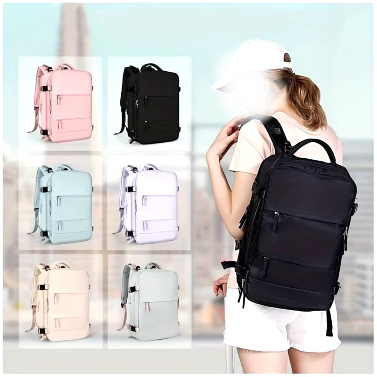 Mochila De Viagem Avião Grande Multifuncional Unissex – Mochila De Mão Com Porta USB, Compartimento para Tênis, Notebook em promoção! Veja a oferta e mais achadinhos de Bolsas 8 Hoje é o melhor dia para comprar Mochila De Viagem Avião Grande Multifuncional Unissex – Mochila De Mão Com Porta USB, Compartimento para Tênis, Notebook com aquele preço maroto! Promoção! Aproveite a oferta! 8