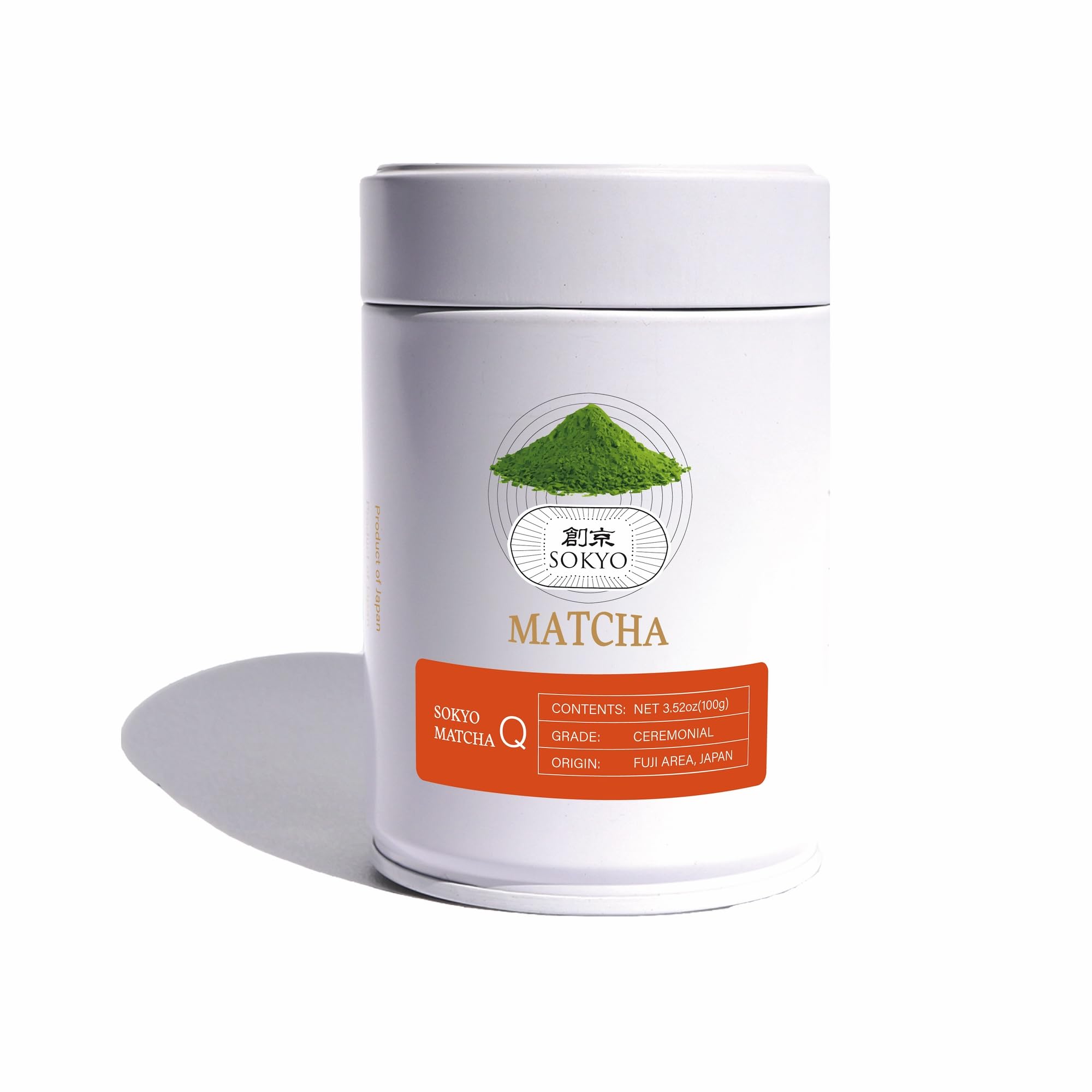 創京抹茶 セレモニアル シリーズ 抹茶粉 高級 パウダー セレモニアル 茶道 ラテ (100g / 3.52oz, 富士セレモニアル抹茶Q)