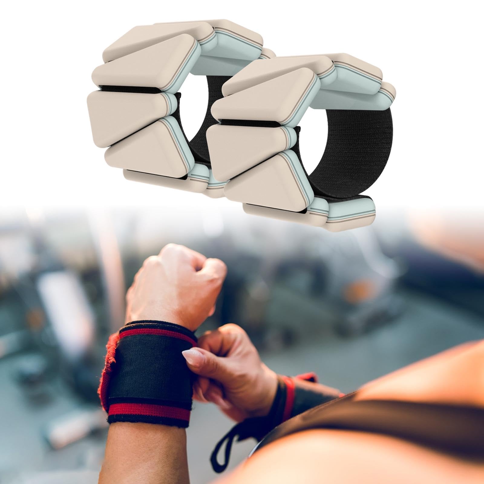 Milageto 2 Piezas Pesas para Tobillo Muñeca Correas Ajustables Silicona Cómodas para Ejercicios de Fuerza Adecuadas para Gimnasio Aeróbicos Pilates Entrenamien