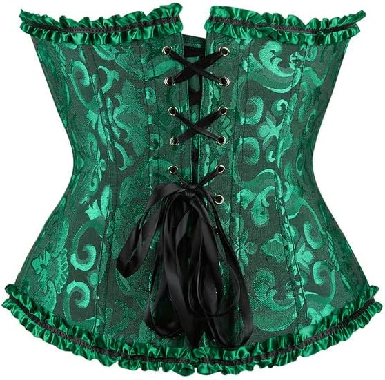 Moonight Corsets for Women Renaissance Floral Lace up Boned Overbust Corset Bustier Shapewear - Image 2