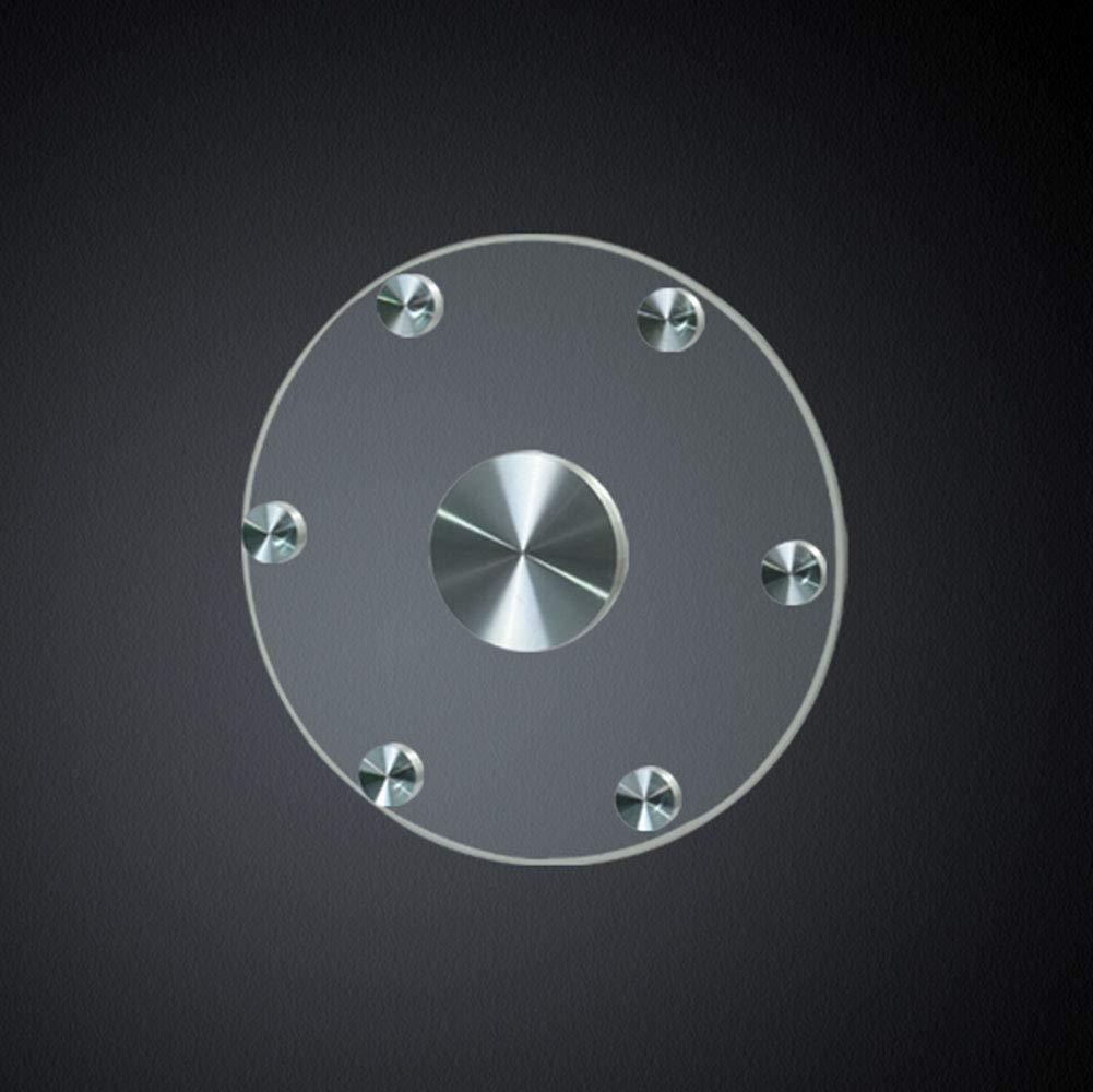 Plateau tournant Lazy Susan, Plateau tournant Lazy Susan Plateau de Service Rotatif en Verre Transparent Roulement en Alliage d'aluminium Stable et Non incliné