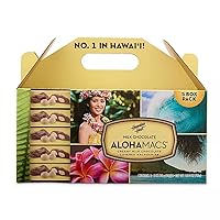 Vista 3 de Hawaiian Host Alohamacs Chocolate con Leche El Chocolate Original Cubierto de Nuez de Macadamia, Bolsa de 5 Cajas - 5 Onzas