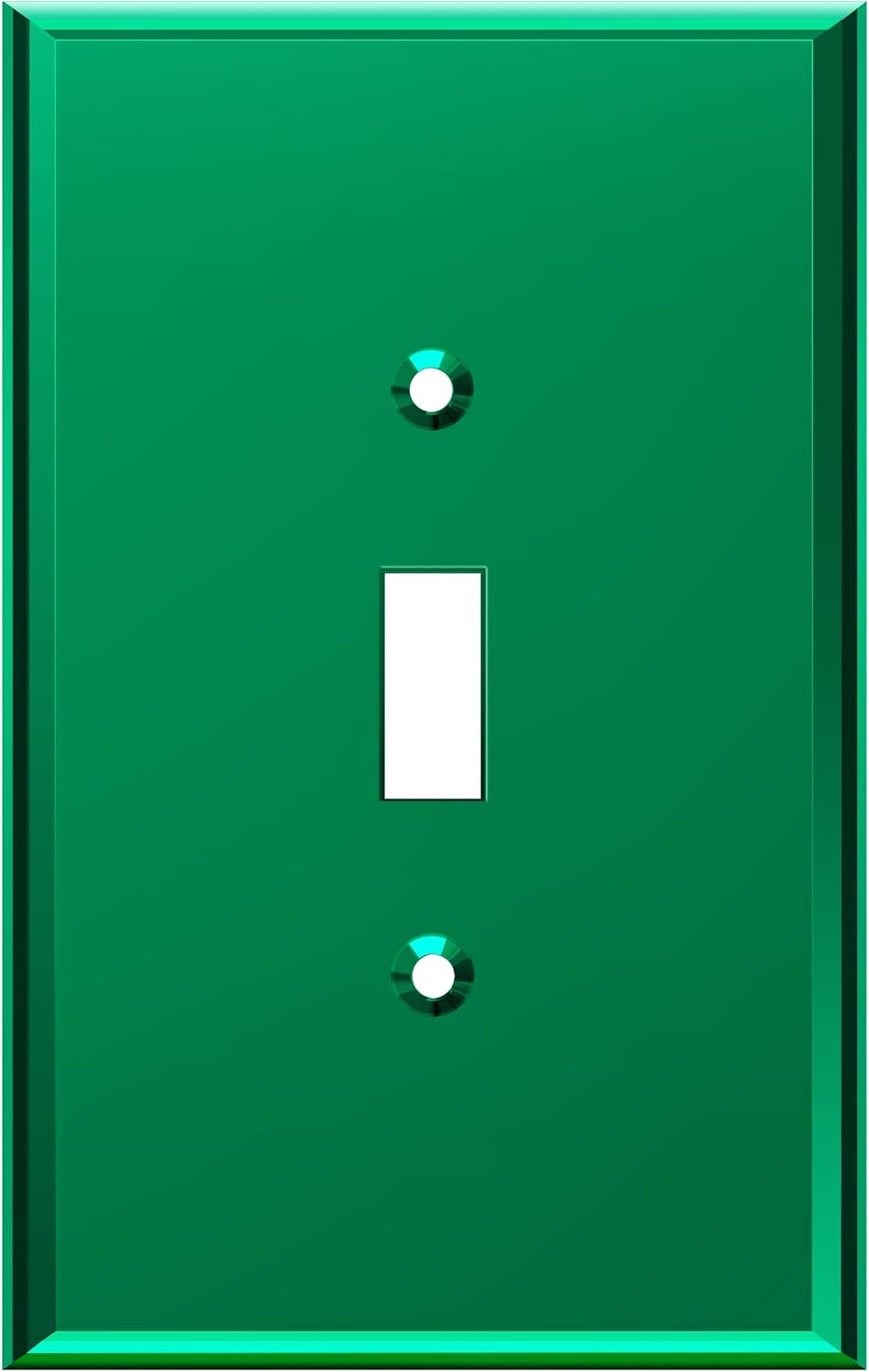 LIDER Reflective Acrylic Toggle Switch Wall Plate, Mirrored Light