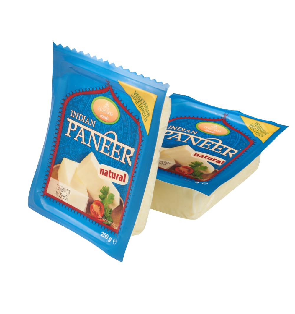 Ayurveda Foods - Paneer (Panir) Käse Natur 6er Set à 250g Vegetarisch, frei von Konservierungsstoffen oder künstlichen Aromen