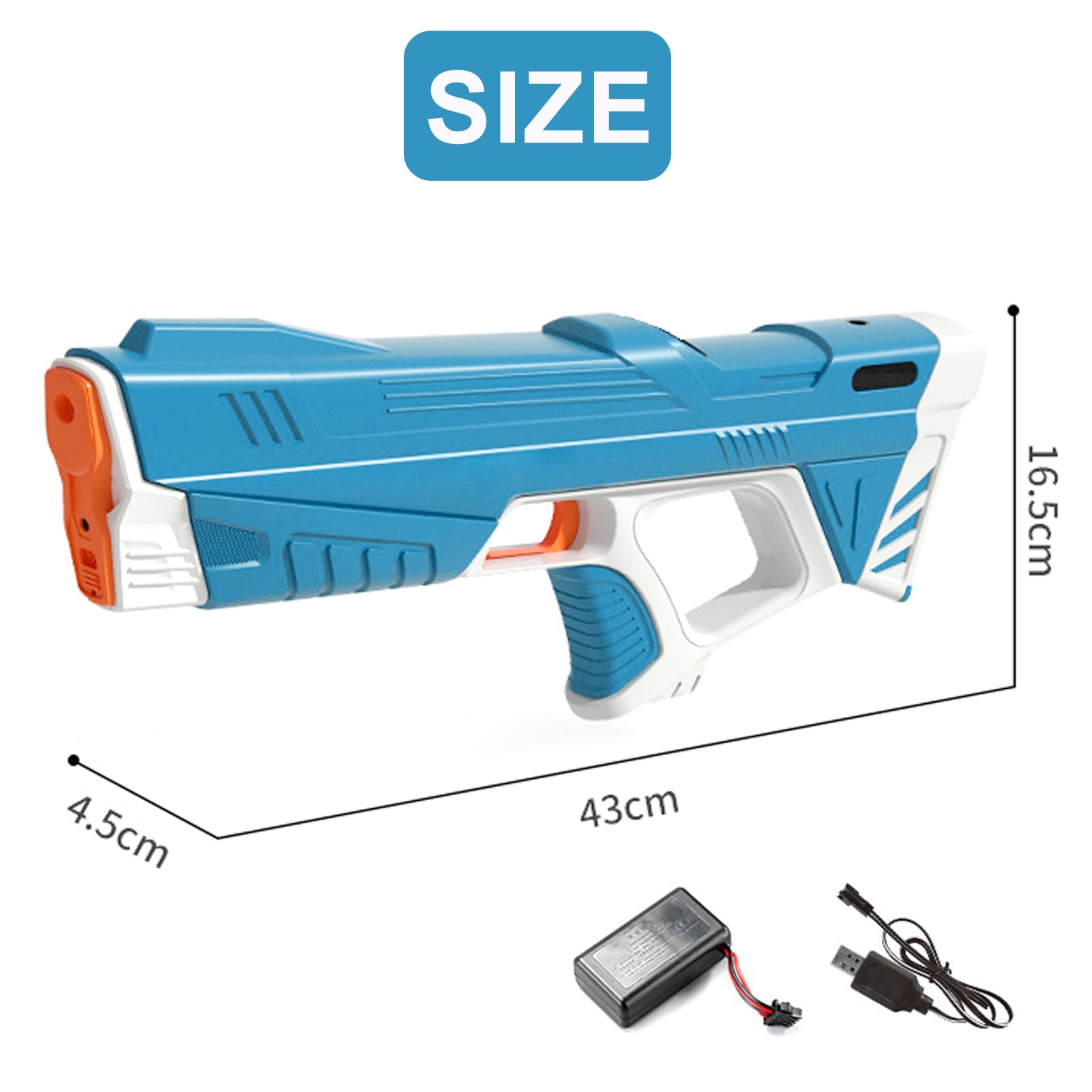 Pistola ad acqua elettrica per adulti e bambini, pistola ad acqua elettrica, pistola ad acqua grande portata, giocattolo pistola ad acqua per bambini