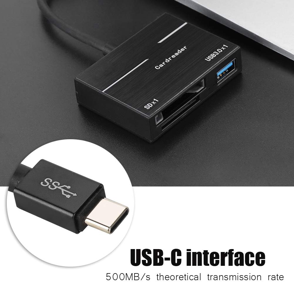 ASHATA Lettore di Schede USB Super Speed SD Adattatore schede SD/XQD,Multifunzione Portatile Lettore di Schede SD/XQD Lettore di Schede Convertitore di Schede per / Mac OS