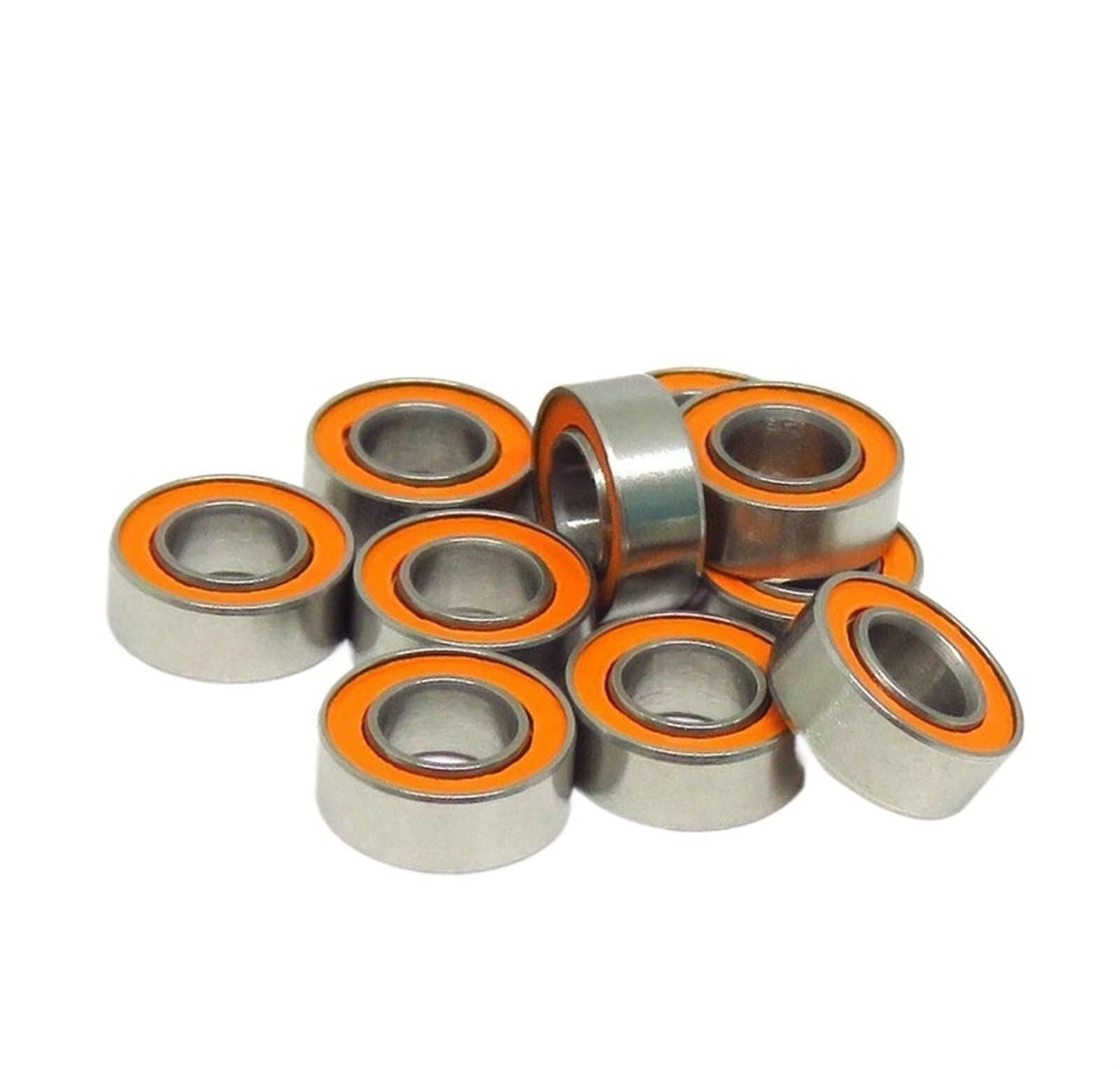 Uszczelka bimetaliczna tarcza mikro łożysko zwykłe 10 sztuk SMR84C-2RS 4x8x3mm ABEC-7 hybrydowe łożyska ceramiczne ze stali nierdzewnej