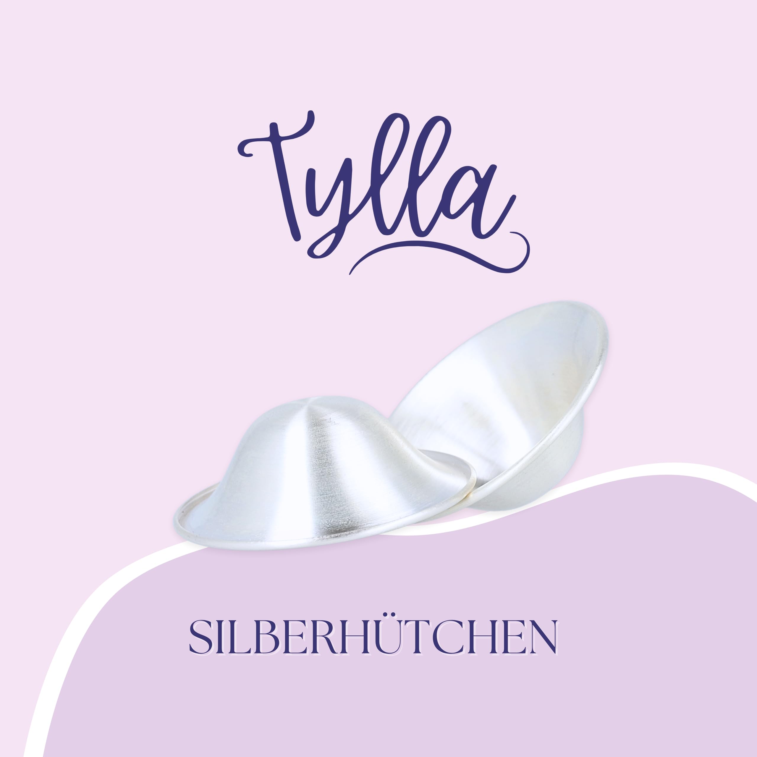 Tylla | Silberhütchen aus 999er Silber | Hilfe bei beanspruchten Brustwarzen | Unterstützt feuchte Regeneration beim Stillen | Wochenbett Stillhütchen (2 Stück) für Brustschutz