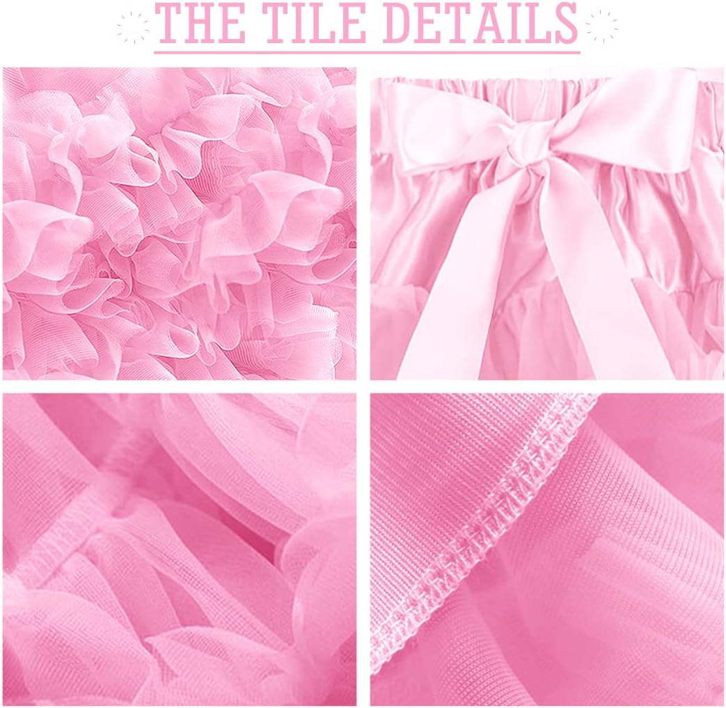 Women's Petticoat Skirt Adult Puffy Tutu Skirt Layered Ballet Tulle Pettiskirts Dress Costume Underskirt - Image 4