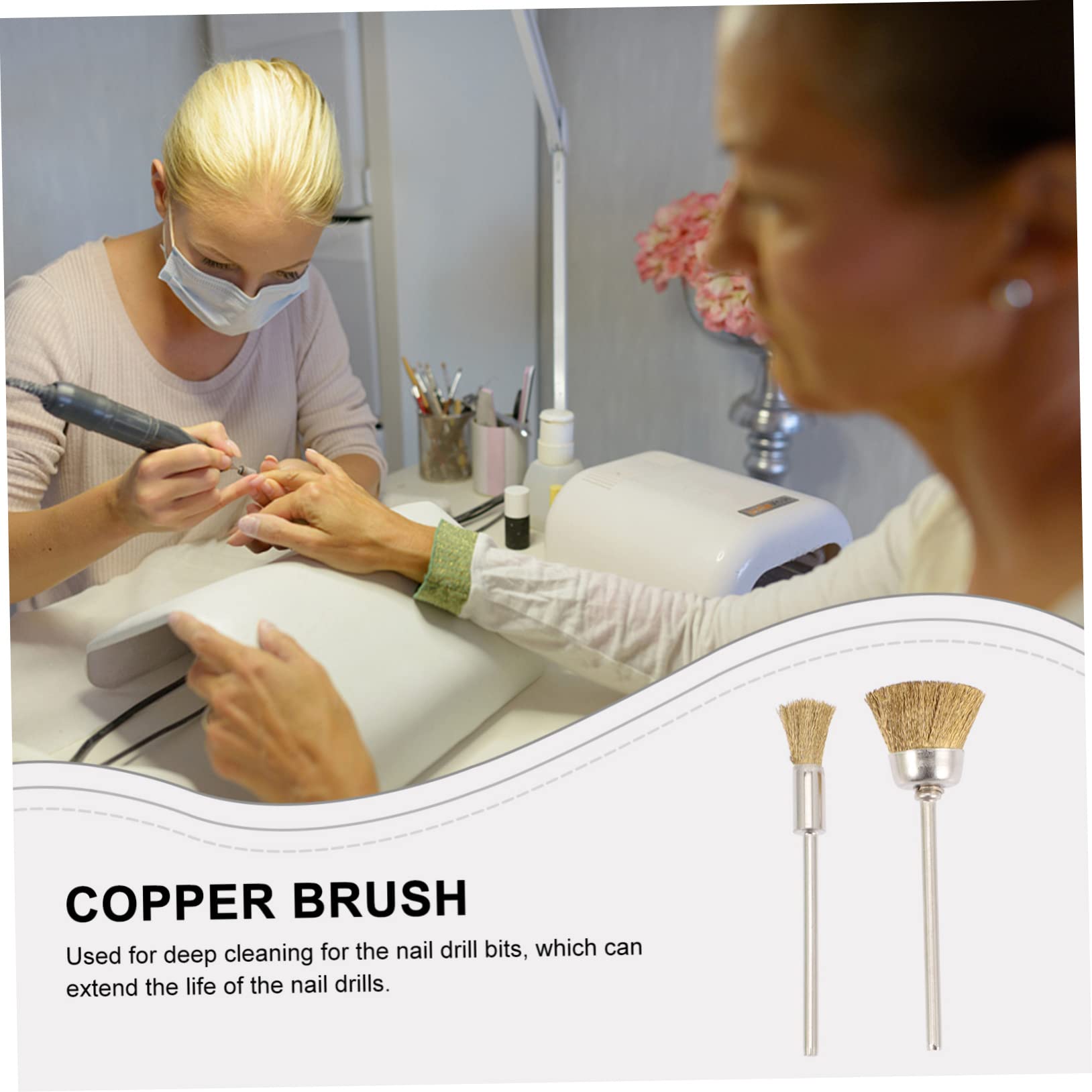 FRCOLOR 16pezzi Spazzole Rame Per e Lucidatura Accessori Per Manicure Art Professionali Per e