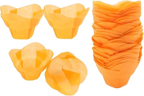 Luxshiny 100 unidades de envoltorios de magdalenas, forros de papel para magdalenas, forros para cupcakes, soportes de papel, utensilios de cocina,