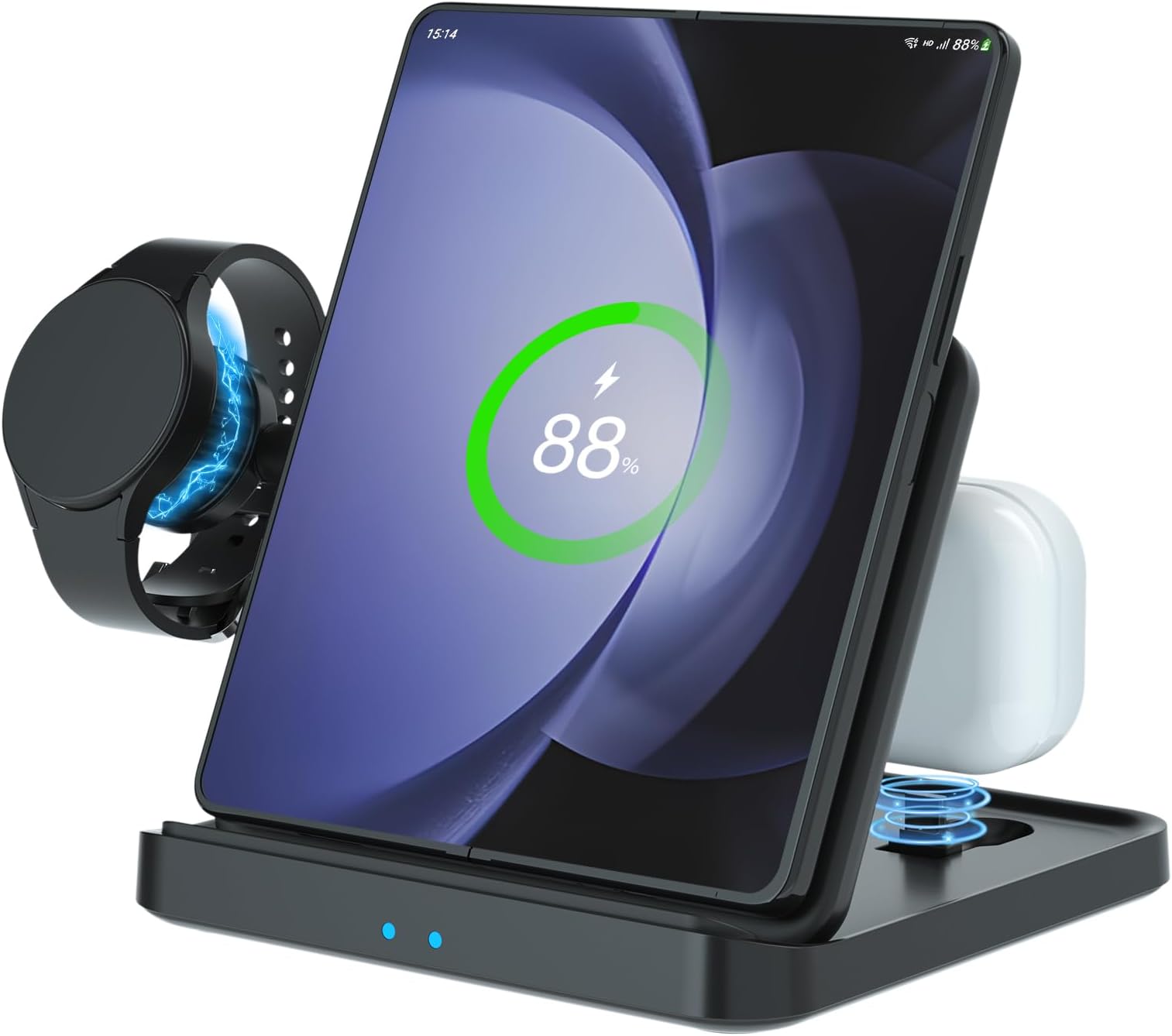 Galaxy S5 Zubehör Induktive Ladestation Mit Case CIYOYO 3 in 1 Induktive Ladestation für Samsung, Kabelloses Ladegerät