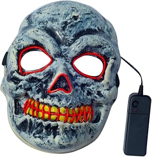 Amosfun Máscara Para Festa De Halloween Máscara De De Festa Luminosa Máscara De Halloween Máscara De Roupas De Baile De Formatura Máscara De Festa