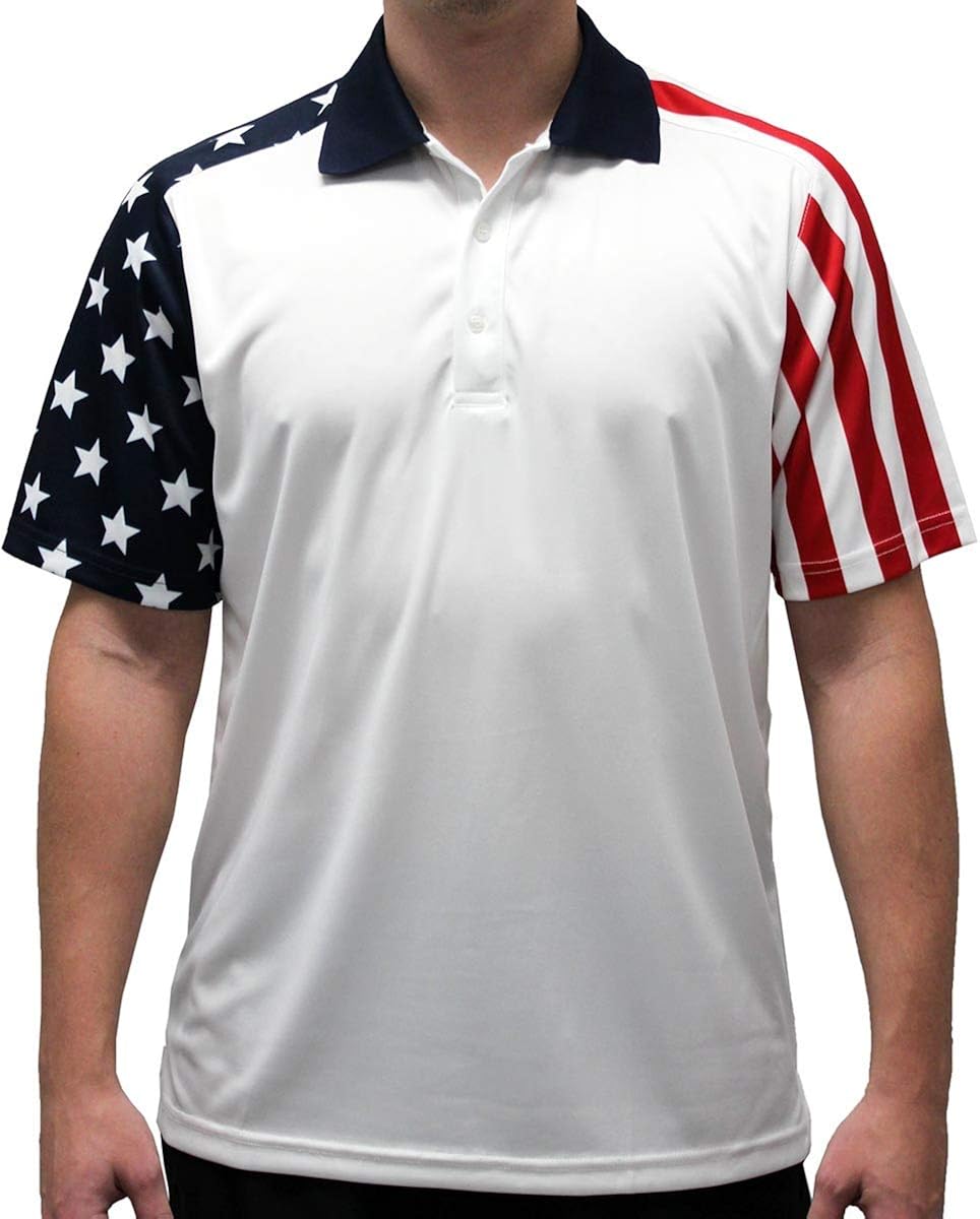 Patriotic golf shirts mens Clearance