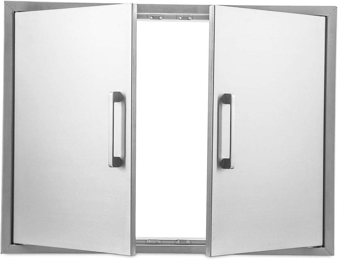 Buy 28W x 23H Outdoor Kitchen Doors Stainless Steel BBQ Double Access