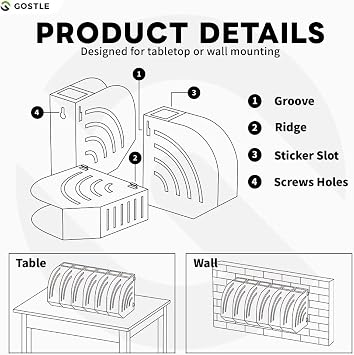 6 Inch Sanding Disc Storage Box, Sandpaper Organizer with 8 Bins Space-Saving Storage Rack, Offset Snap-On Connection, Grit Classification, Efficient Organization, Red
