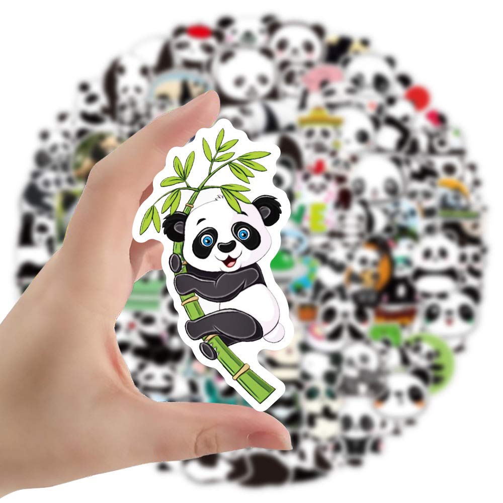 100 Pieces Panda Stickers - Vinyl Waterproof Decals For Laptop, Water Bottle, Phone