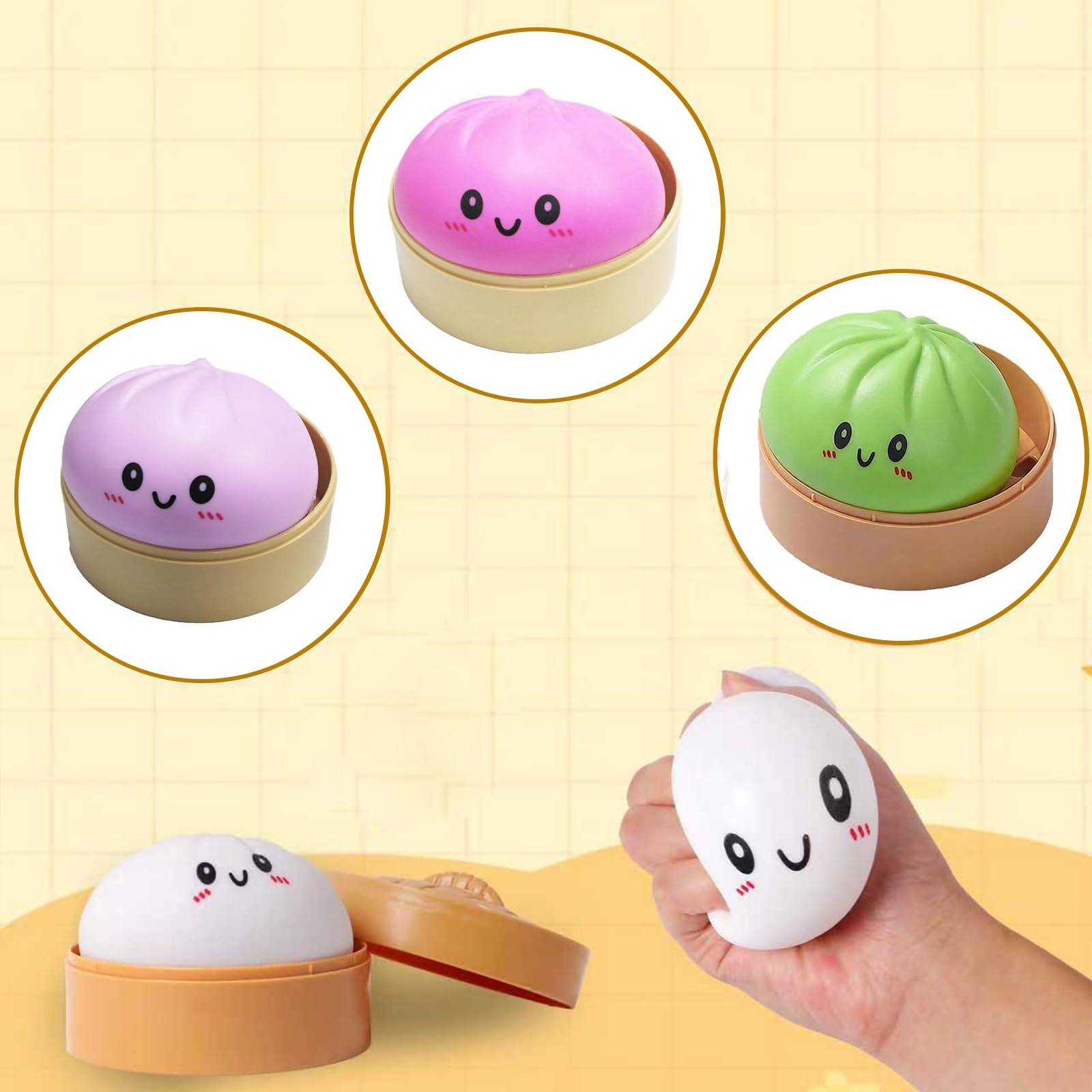 New 2026-Dumpling Squishies & Dumpling Squishy Mystery Box Squishy Dumpling (Purple) — view 5