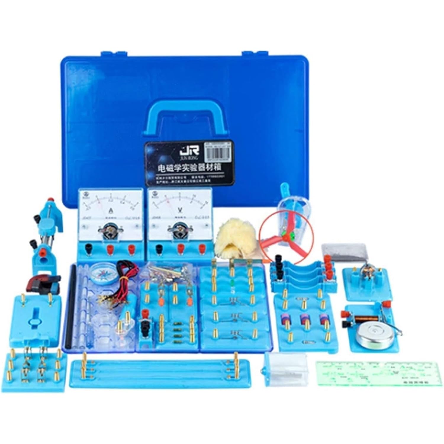 Scatola Completa for esperimenti elettrici - Set Completo di Attrezzature didattiche for elettromagnetismo di Fisica