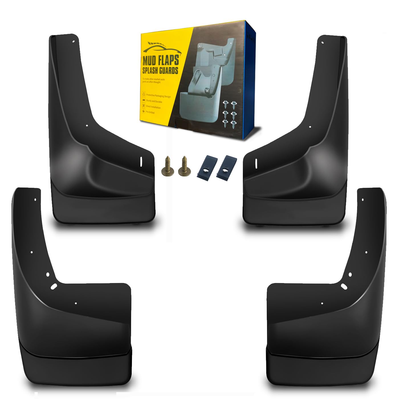 Mud Flaps Fit for 01-06 Chevy Avalanche 1500/2500 Silverado 1500HD/3500 Suburban 2500 Tahoe 99-06 GMC Sierra 3500 1500 HD Yukon/XL 1500 Dedicated Mudguard for Four Seasons Universal Protection