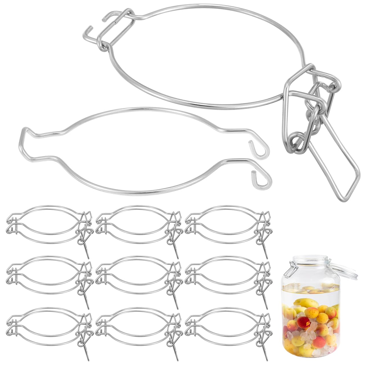 Amazon.com: Zerodeko 10pcs Glass Jar Wire Clamp Replacement, for
