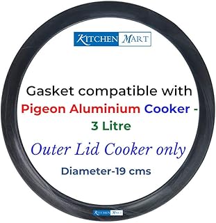Kitchen Mart Gasket compatible with Pigeon Aluminium Pressure cooker (Outer Lid) (3 Litres)