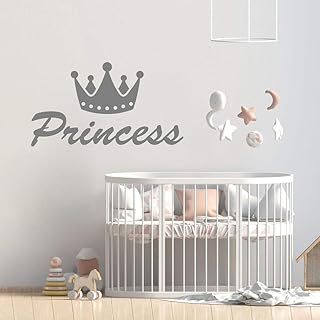 HFDHFH Stickers muraux en Vinyle Princesse Stickers muraux pour Enfants Chambre Filles Citations décoration de la Maison Couronne Porte Stickers fenêtre Autocollants pour Adolescents