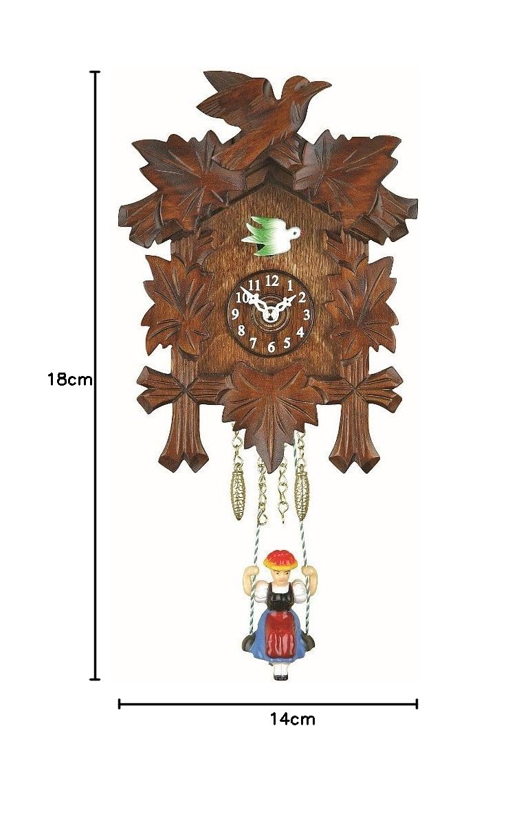 kuckucksuhr Kuckulino Schwarzwalduhr mit Quarzwerk und Kuckuckruf