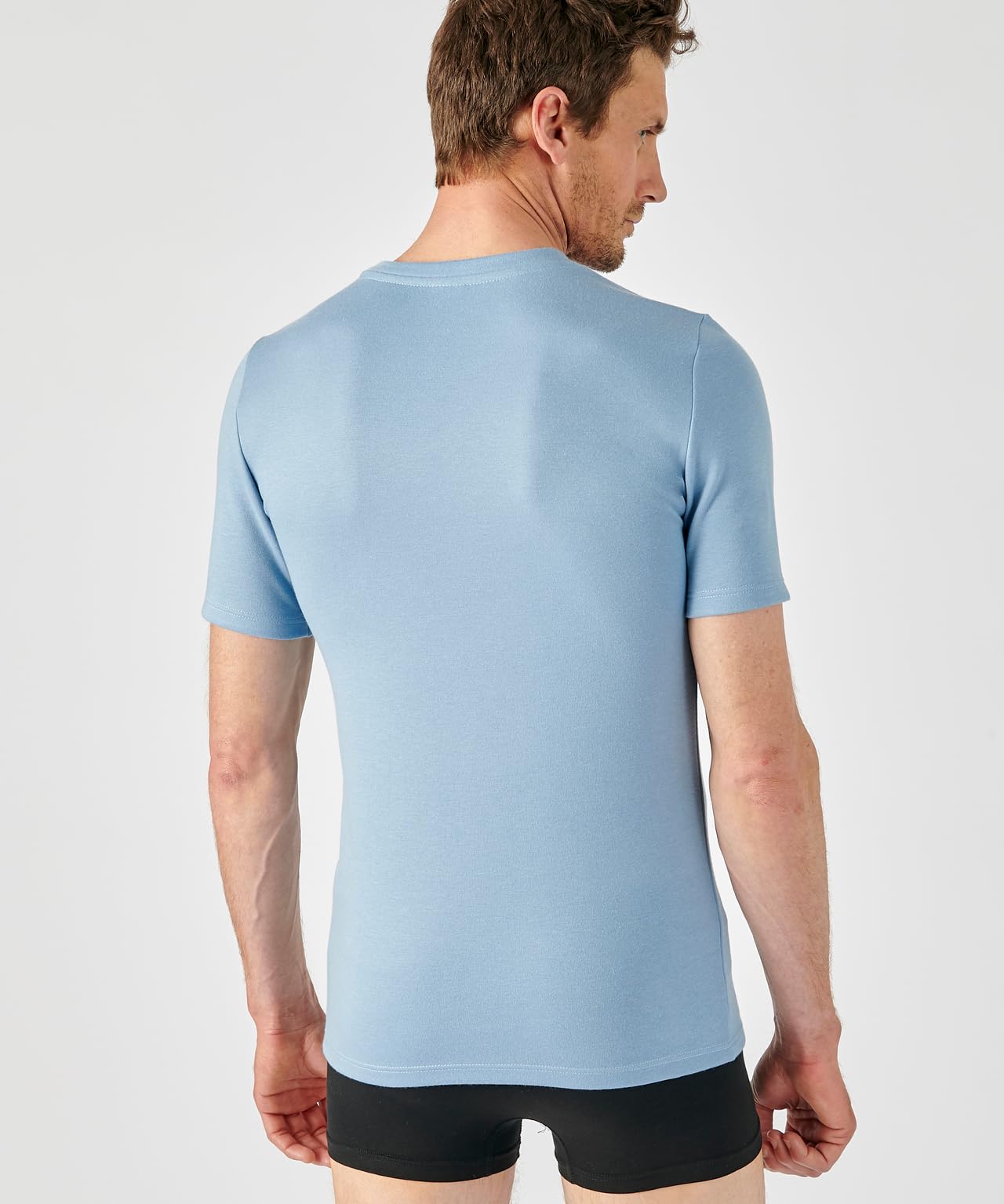 Damart T-Shirt Double Face Col Rond Thermolactyl Homme Bleu (110-117) XL