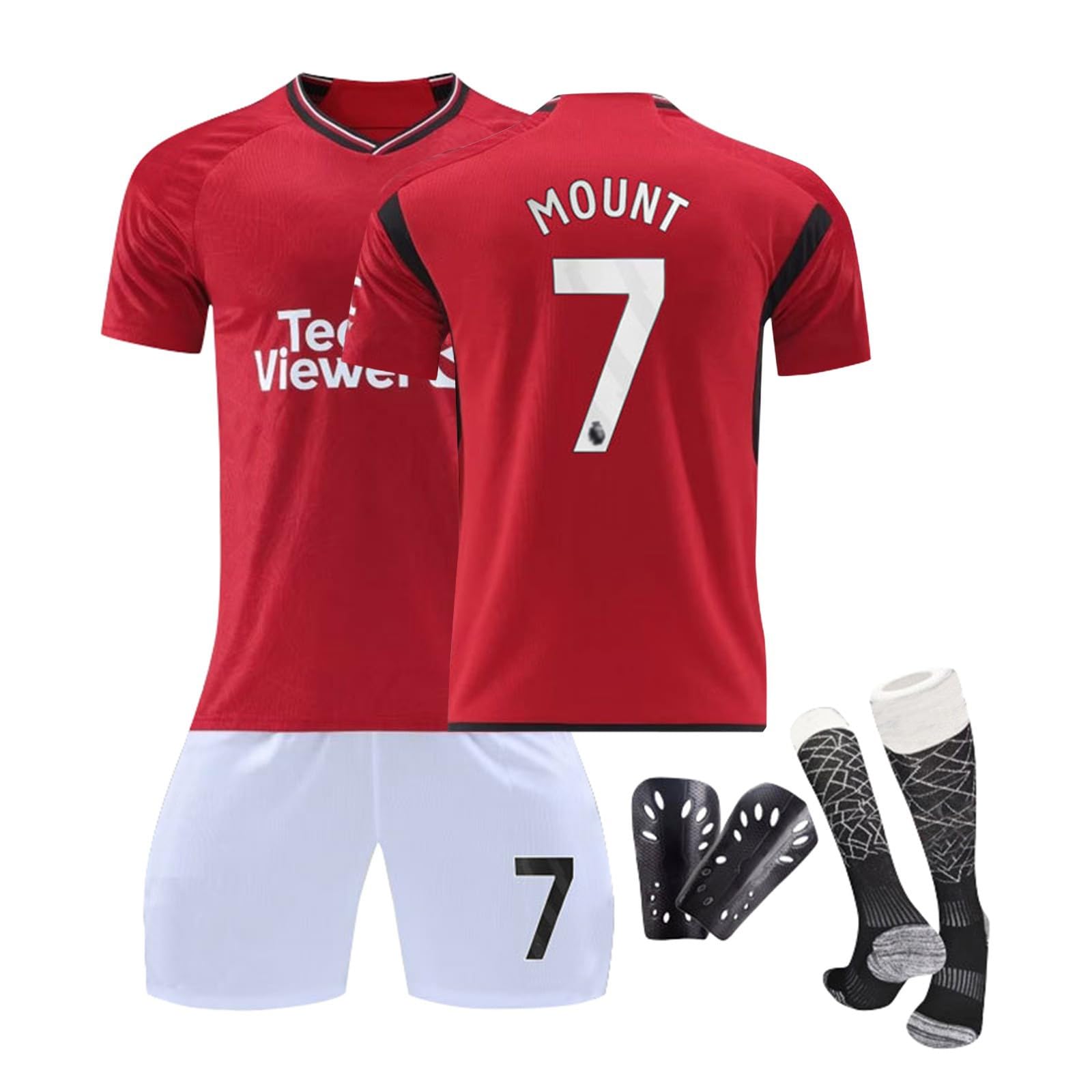 GenericFootball Kit Kids/Adults, 23/24 Training T Shirts for Men Boys Home/Away Kits, Personalised Football Shirt Kids Adult, Soccer Jersey Set Football Shirts, Shorts, Socks and Knee Pads