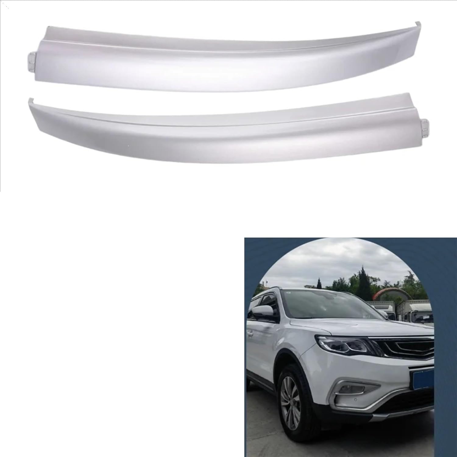 Car Roof Exterior Trim Compatible with Geely for Boyue SUV 016 2017 2018 2019 2020 2021 Car Roof Rack Luggage Rack Bar Rail End Cover Cap Trim
