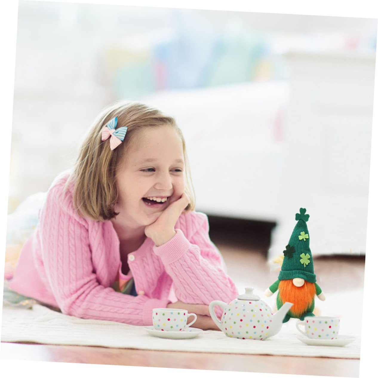 Pupazzo Leprechaun Peluche 36 Cm - Folletto Morbido Per San Patrizio, Decorazione Irlandese Per Casa E Auto