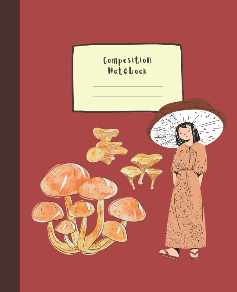 Wild Mushroom Composition Notebook: Beautiful Mushroom Illustration | Perfect for Biology Fungi Mycology Plants Forest Lovers