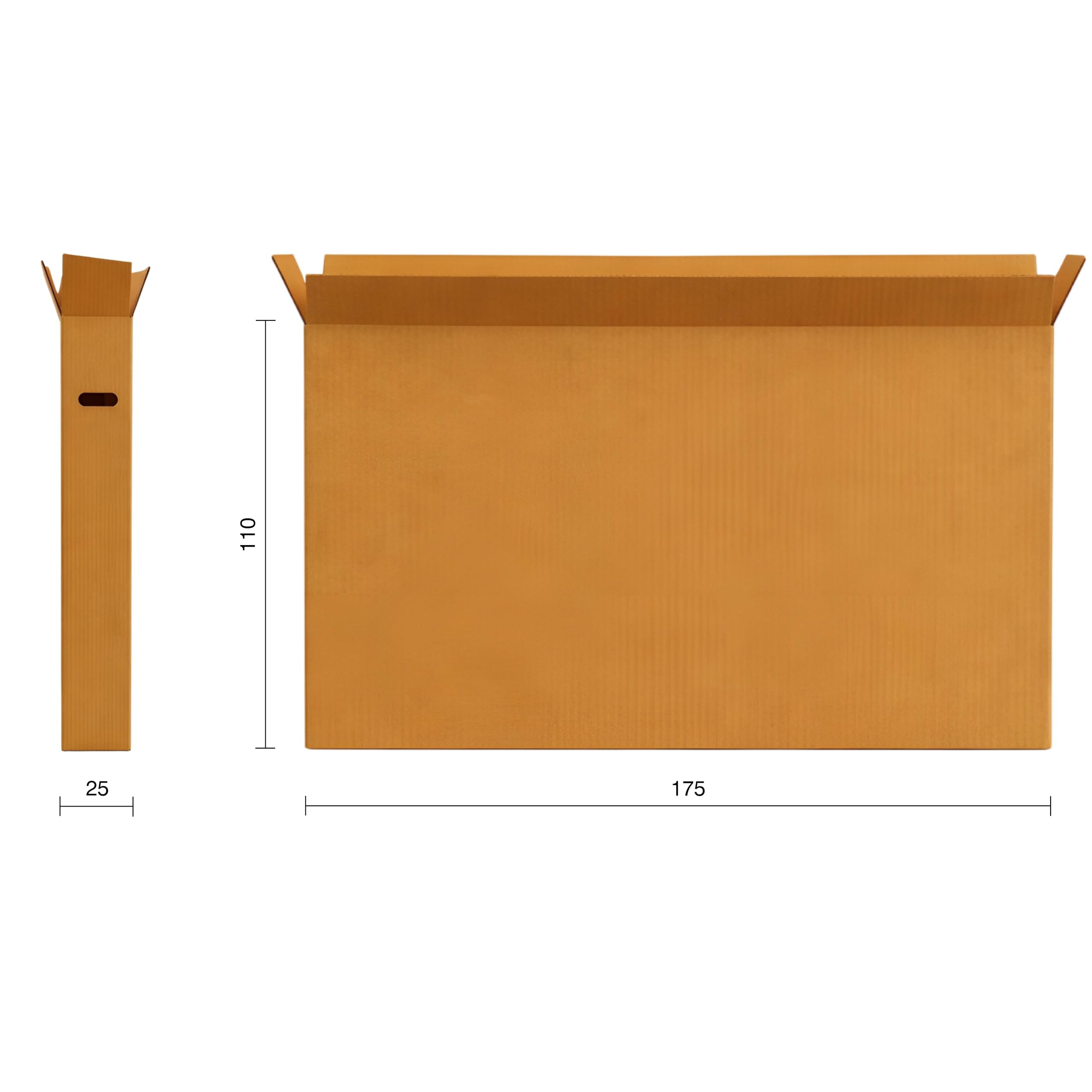 Cartone per Bicicletta 175x110x25 cm · Scatola Imballaggio Bici in Cartone Robusto · Ideale per Spedizione, Trasporto e Protezione della Bicicletta