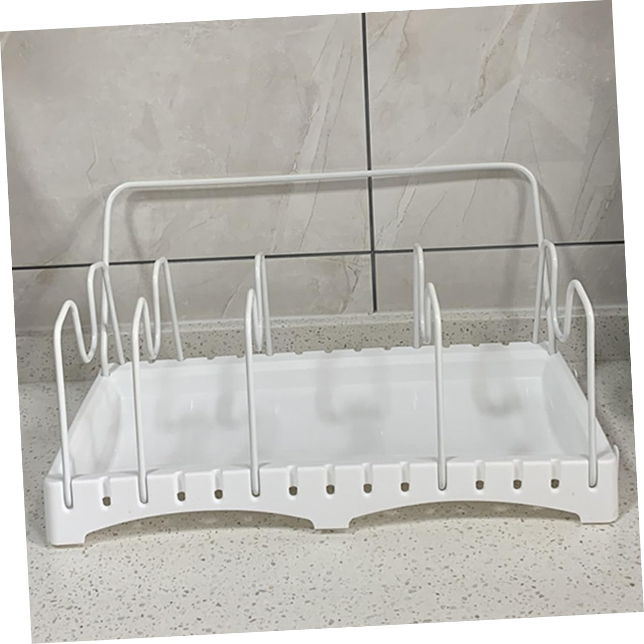 TOPBATHY Soporte Ajustable Para Tapas De Ollas Estante Para Utensilios Diseño Elegante