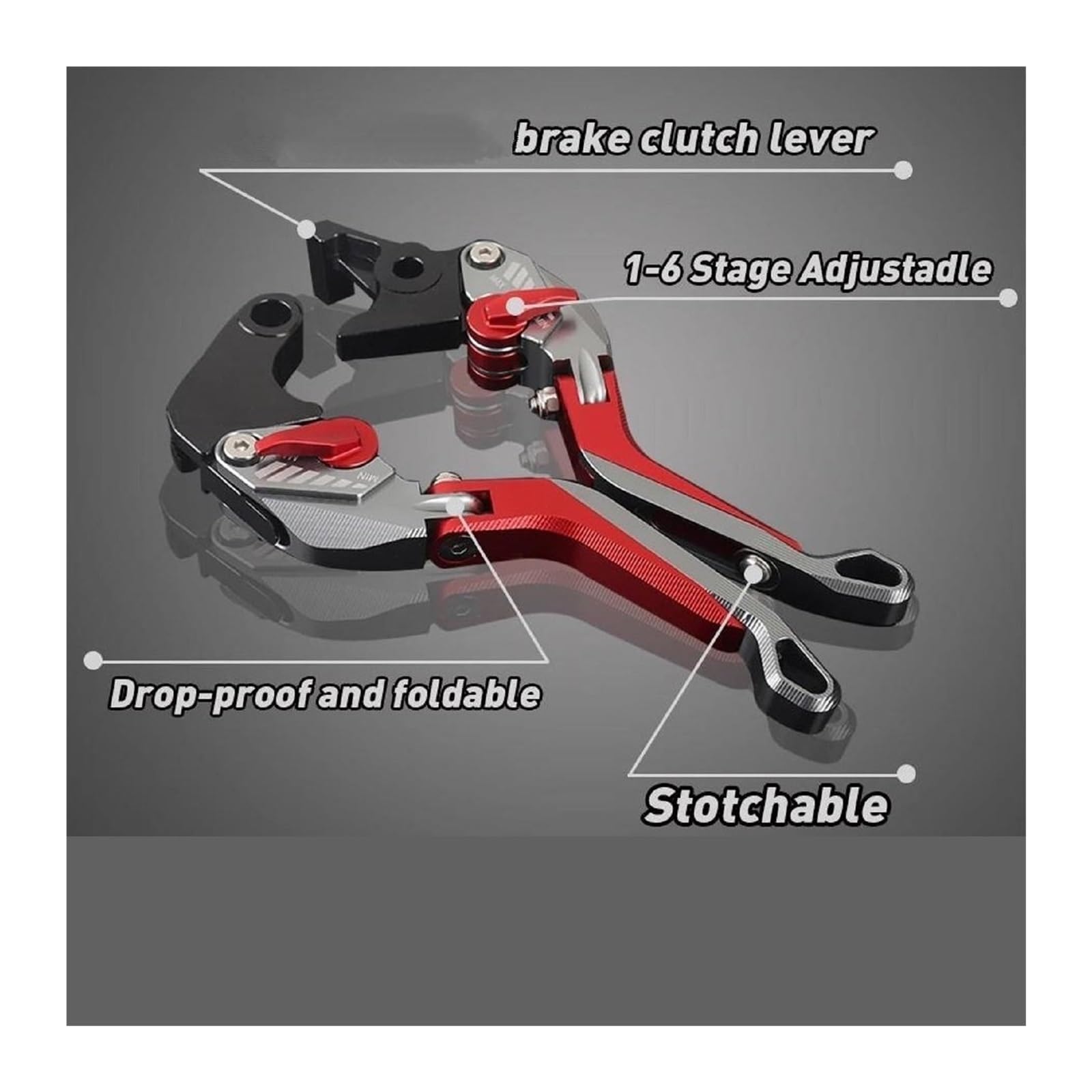 Parte Moto Leva di Frizione del Freno per Aprilia SR GT 200 SR GT200 2022-2024 Allungabile Pieghevole Regolabile Maniglie Leva 1 Coppia Accessori(Nero)